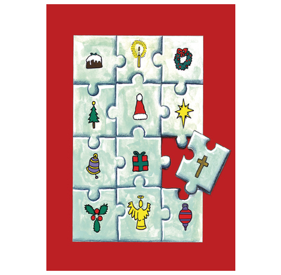 Christmas Jigsaw Card