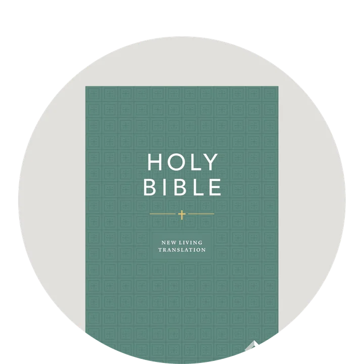 Graphic featuring a green Holy Bible