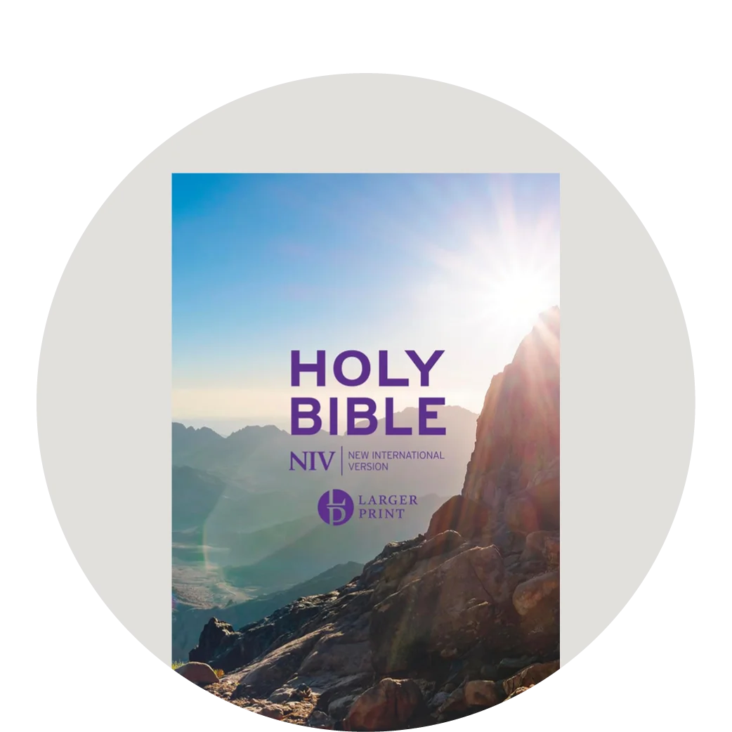 graphic featuring an ESV Holy Bible with a mountainous background