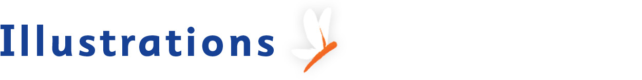 "Illustrations" subtitle graphic.