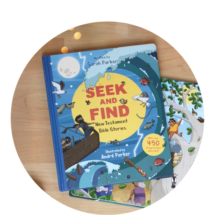 Photograph of Seek and Find: New Testament on a wooden surface
