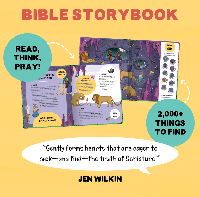 Graphic featuring the Seek and Find Bible Storybook