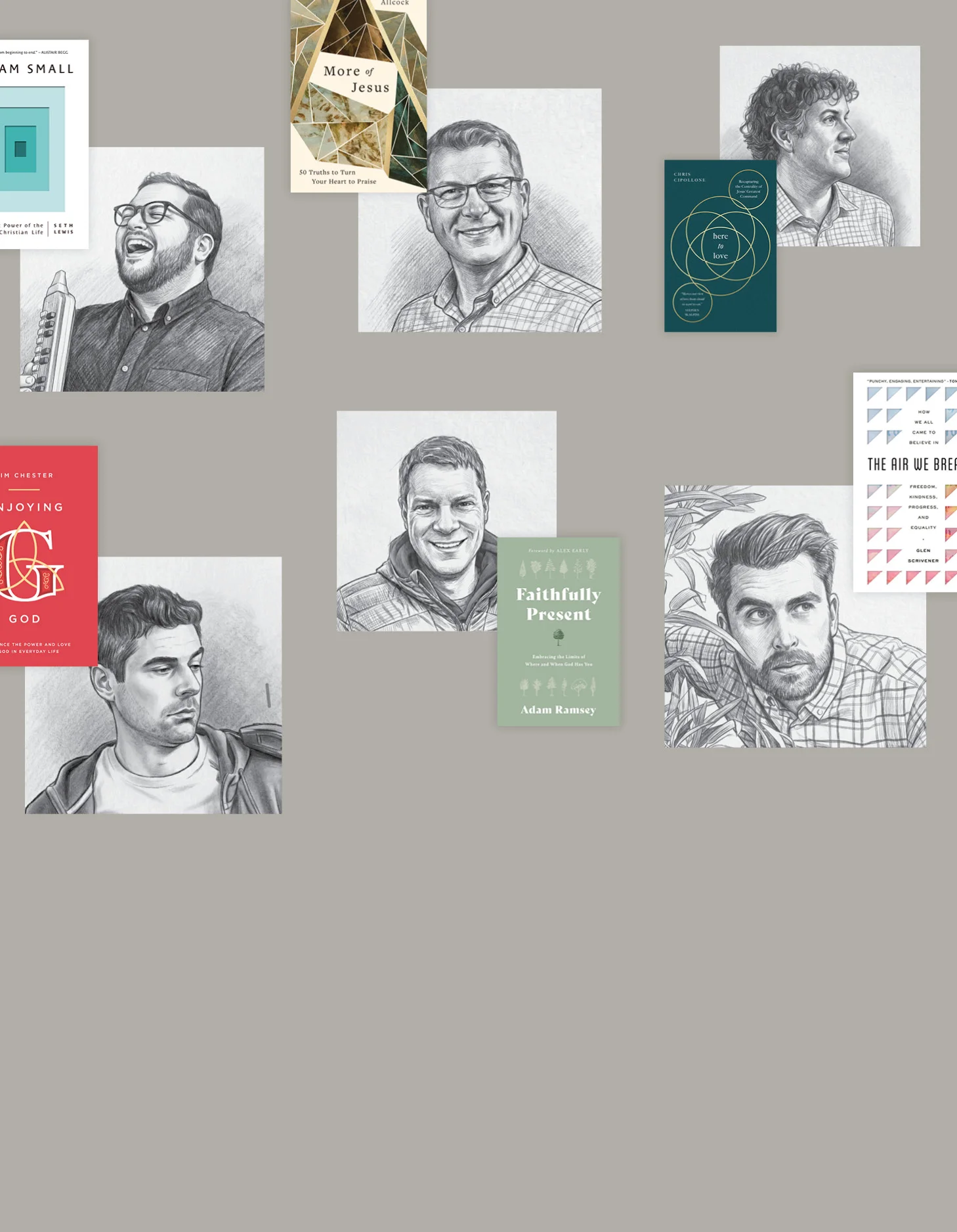 Graphic featuring TGBC dads and their top book choices