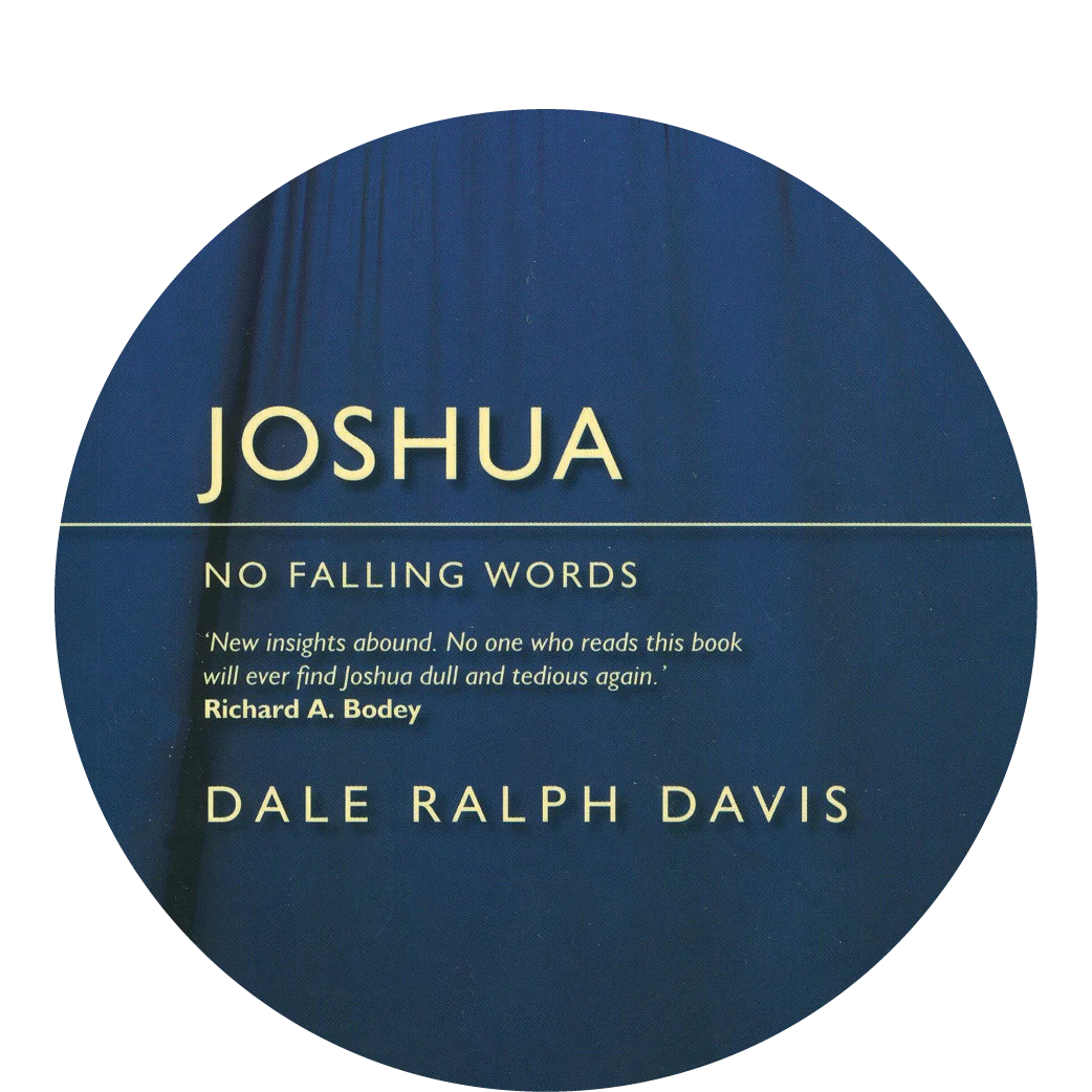 Graphic featuring Joshua No Falling Words