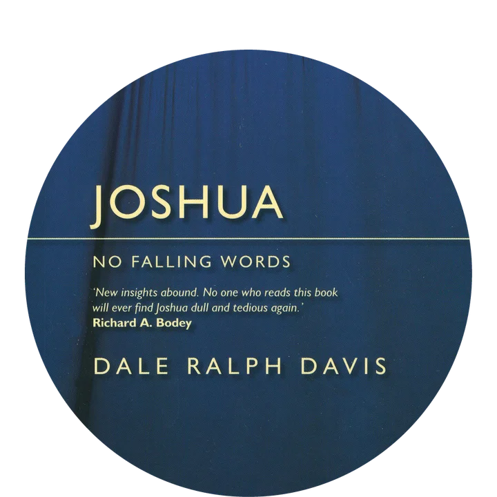 Graphic featuring Joshua No Falling Words