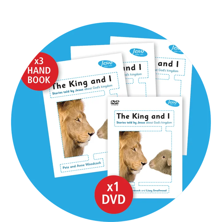 graphic featuring Jesus and You with the covers featuring a lion and a lamb