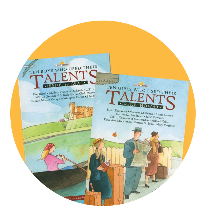 Graphic featuring Ten Boys Who Used Their Talents and Ten Girls Who Used Their Talents