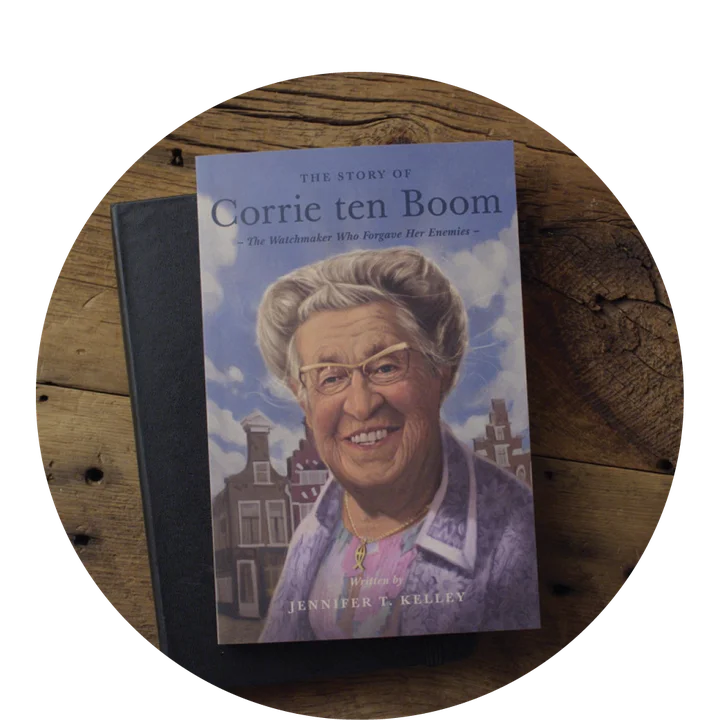 graphic featuring a biography of Corrie Ten Boom